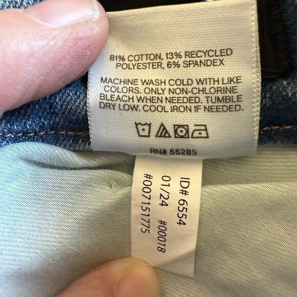 Express Jeans Women's 70s Flare Midrise Sz XL Flex Hyper Stretch Wide Legs - Picture 8 of 12